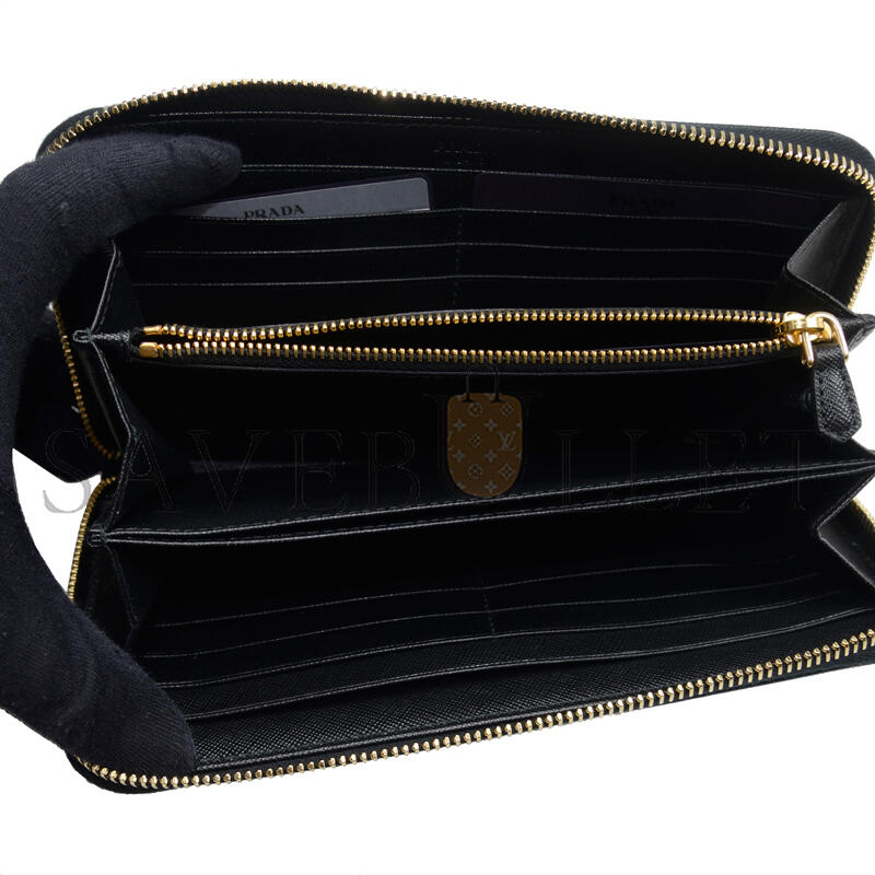 PRADA LEATHER ZIP WALLET 1M0506 (19*11*2cm)